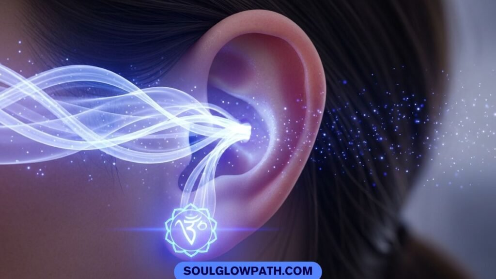 Ear burning connected to throat chakra and spiritual communication energy