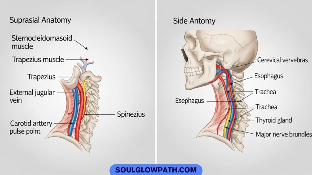 mole on left side of neck meaning vs mole on right side of neck meaning comparison